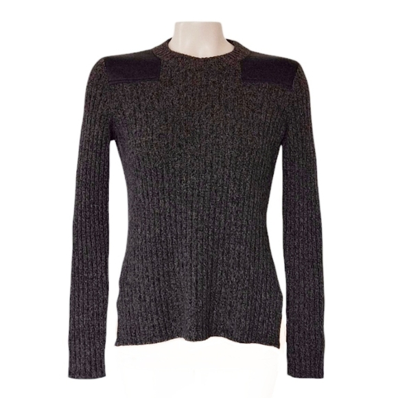 Rag & Bone Cashmere Ribbed Crewneck Sweater Indie Green Scandi Girl XS - Picture 1 of 8